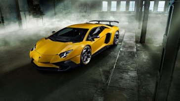 parked yellow lamborghini aventador live wallpaper