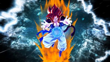 gogeta delivers a strong blast of energy (dragon ball legends) live wallpaper