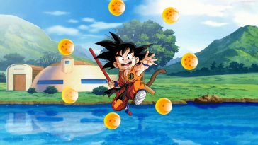 kid goku near house (dragon ball) live wallpaper