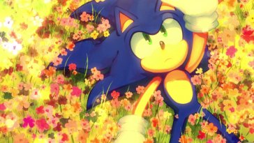 sonic in flowers live wallpaper