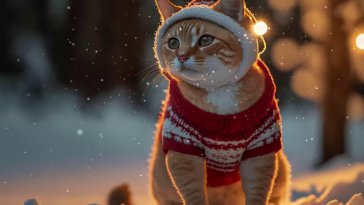 christmas cat live wallpaper