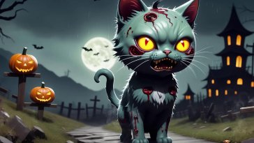 halloween cat live wallpaper