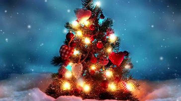 glistening christmas tree live wallpaper