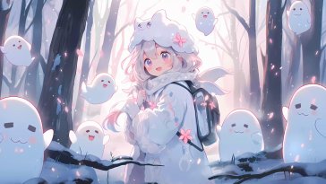 girl in winter live wallpaper