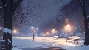 winter evening live wallpaper