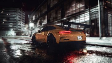 porsche gt3rs in rain live wallpaper