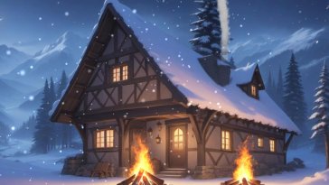 winter cottage live wallpaper