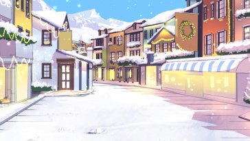 snow city street live wallpaper