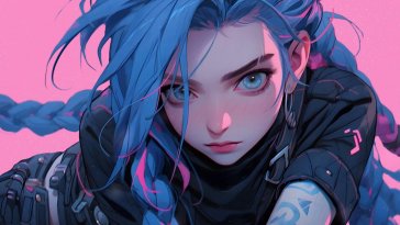 jinx face (arcane) live wallpaper