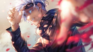 smiling satoru gojo with blue eyes (jujutsu kaisen) live wallpaper