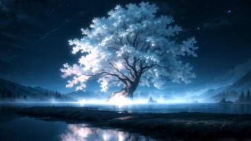 glowing tree live wallpaper