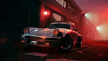 porsche 911 in cyberpunk 2077 live wallpaper