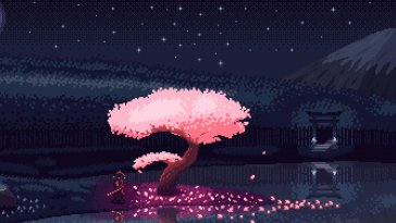 pixel sakura live wallpaper