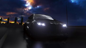 bmw m3 black at night live wallpaper