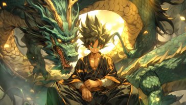 goku and shenron's pact live wallpaper