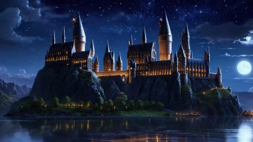 hogwarts in moonlight live wallpaper