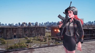 pubg militia m4 girl live wallpaper