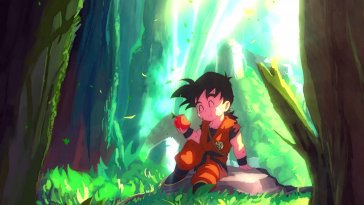 kid gohan in forest live wallpaper