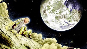 saitama on the moon live wallpaper