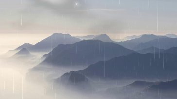 fog bound mountains live wallpaper