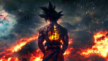 son goku fiery (dbz) live wallpaper