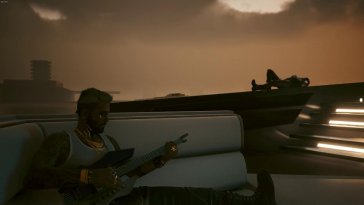 guitarist on a yacht (cyberpunk 2077) live wallpaper