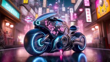 motorcycle in tokyo live wallpaper