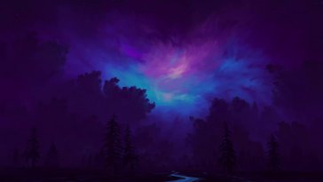 purple forest live wallpaper