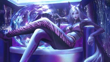 midnight fox ahri live wallpaper