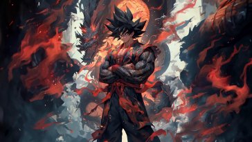 fiery goku live wallpaper