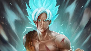 vegeta vibrant blue hair live wallpaper