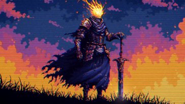 retro pixel warrior live wallpaper