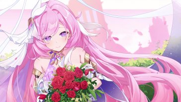 elysia with flowers (honkai impact 3rd) live wallpaper