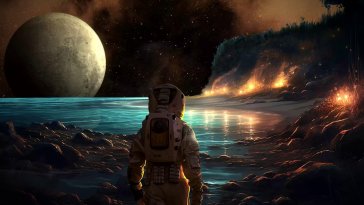 man in spacesuit live wallpaper