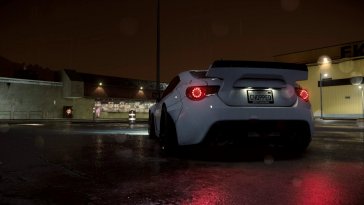 white toyota gt86 under the rain live wallpaper