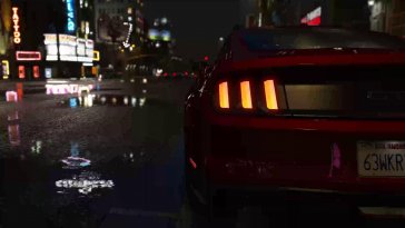 ford mustang under the rain live wallpaper