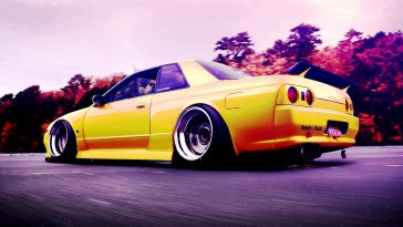 yellow nissan gt-r live wallpaper