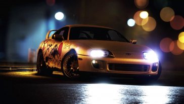 toyota supra  under the rain live wallpaper