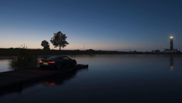 audi r8 near the river live wallpaper