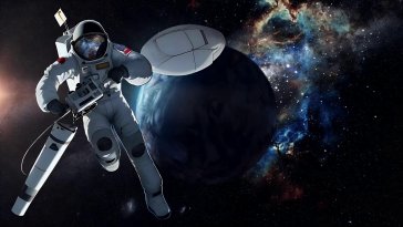 astronaut in deep space live wallpaper