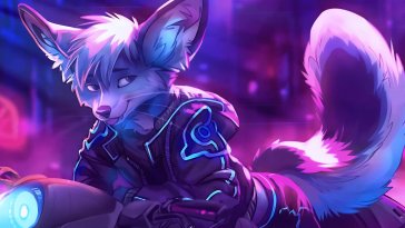 cyberpunk fennec live wallpaper