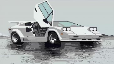 pixel lamborghini countach live wallpaper