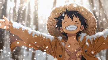 luffy in winter live wallpaper