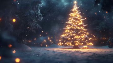 glowing christmas tree live wallpaper