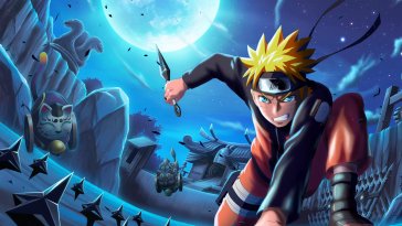 uzumaki naruto holding a kunai live wallpaper