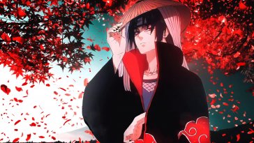 itachi uchiha in autumn live wallpaper