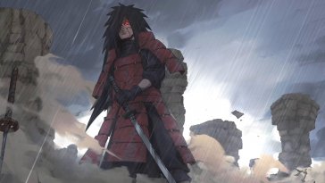 uchiha madara under the rain live wallpaper